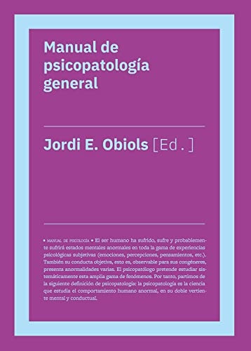 MANUAL DE PSICOPATOLOGIA GENERAL – Librería Rayuela